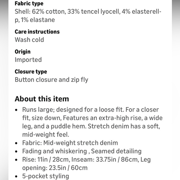 Good American Women's Good Waist Distressed Palazzo Jeans Size 28 Wide Leg - Picture 8 of 8